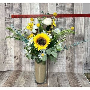 Sunflower Daisy Eucalyptus Floral Arrangement Baby Wedding Birthday Family Reuni